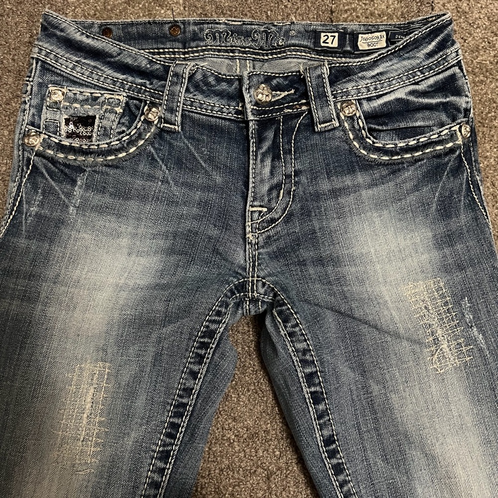 Miss Me Distressed Blue Boot Cut Jeans
